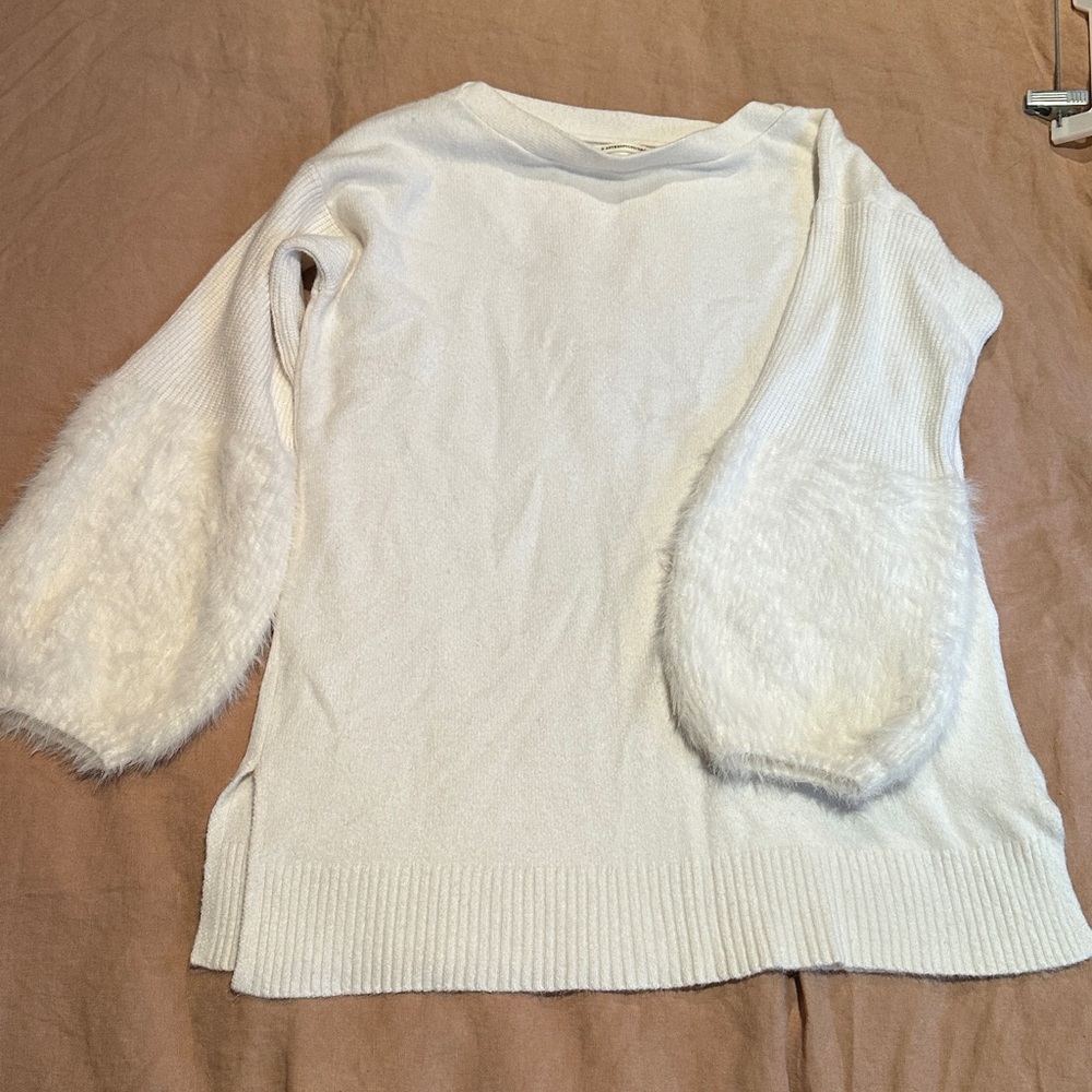 ANTHROPOLOGIE Knit Tunic Sweater Winter White Womens S